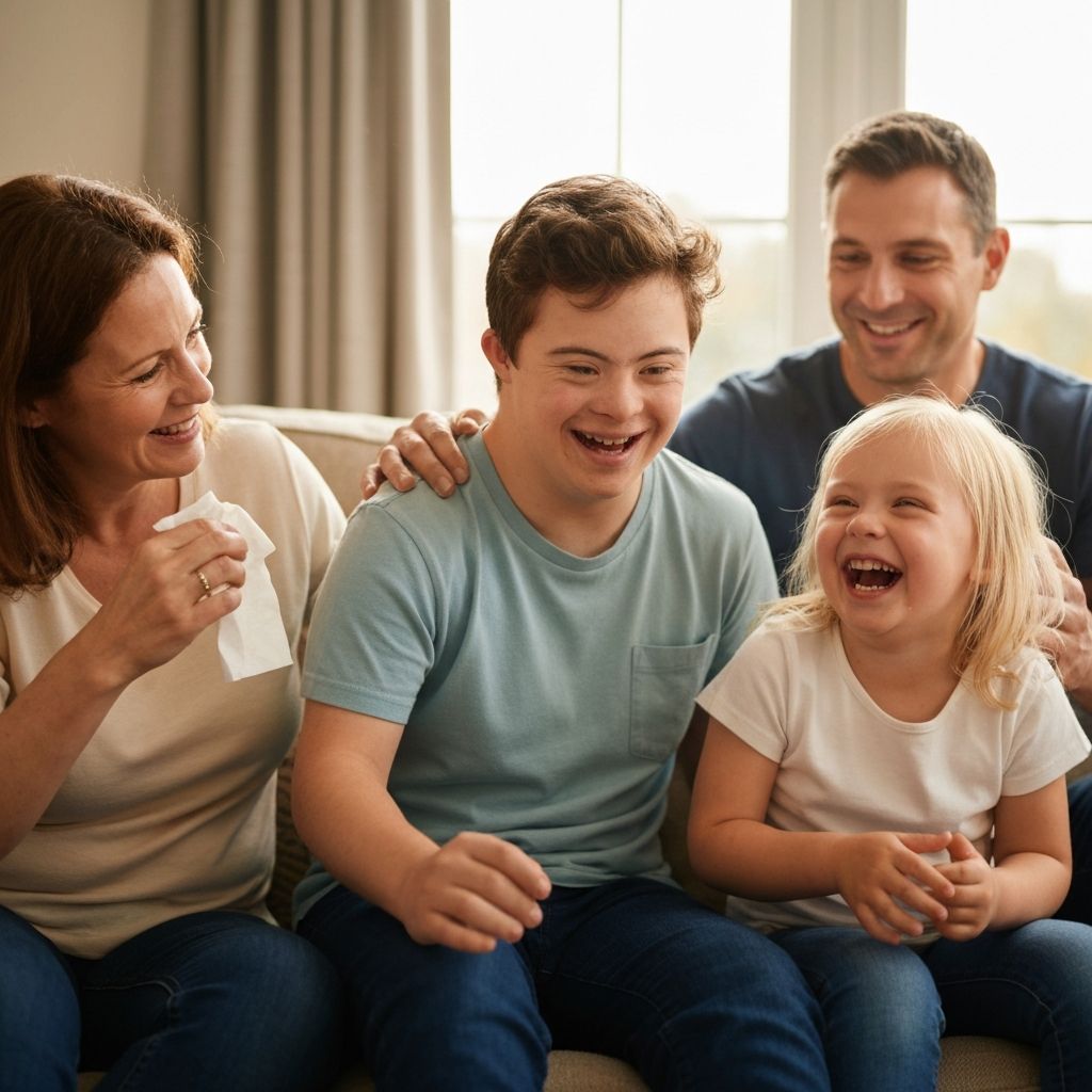 A happy family spending time together